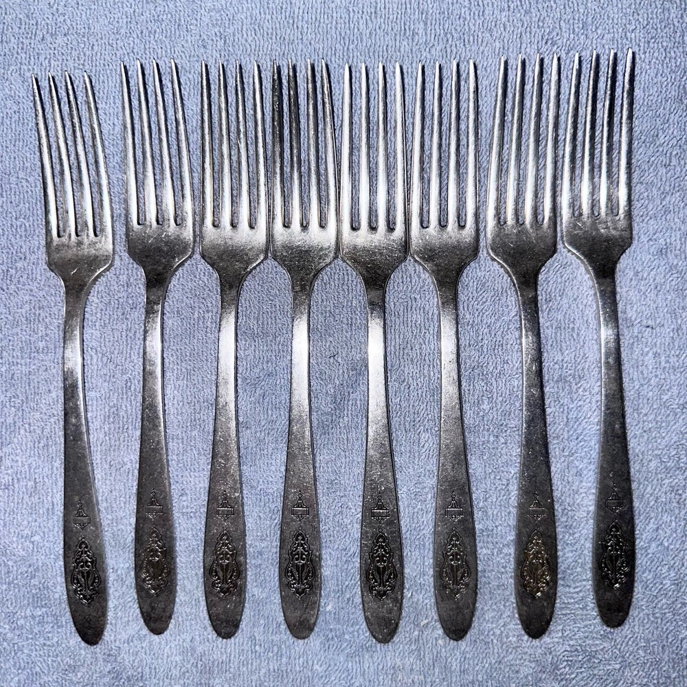 Vintage Oneida Community Plate BIRD OF PARADISE 1923 Fork Silverware Set
